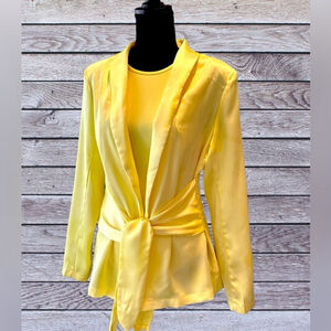 Yellow Blazer & basic top